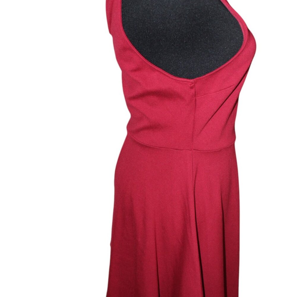 Monteau Swing Wine Scalloped Neck Spaghetti Strap Knit Small S EUC - Picture 7 of 13